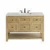 James Martin Vanities Breckenridge 48in Single Vanity, Light Natural Oak w/ 3 CM Eternal Jasmine Pearl Top 330-V48-LNO-3EJP